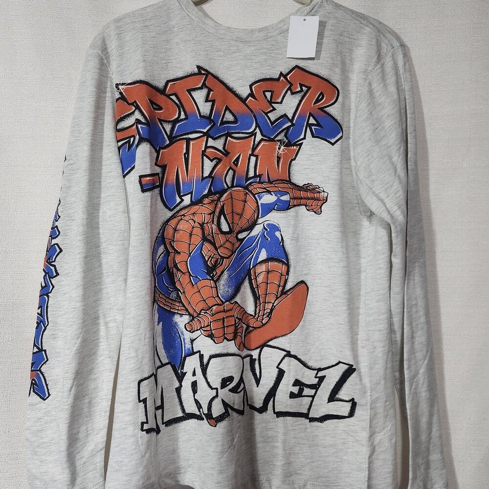 Spider-man kids XL long sleeve shirt faded graphic